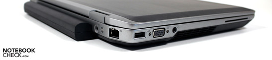 Left: Power, Ethernet, USB 2.0, VGA, Mic/Headphone, Smartcard