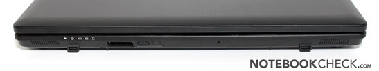 Front side: Cardreader, WLAN switch Front side: Cardreader, WLAN switch