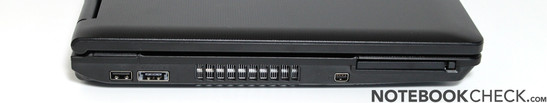 Left side: USB, eSATA/USB, Mini DisplayPort, ExpressCard 54mm Left side: USB, eSATA/USB, Mini DisplayPort, ExpressCard 54mm