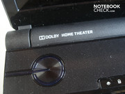 The blue illuminated power key. The Acer 5739G supports not only Dolby Home Theater... The blue illuminated power key. The Acer 5739G supports not only Dolby Home Theater...