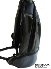 Side view of the backpack