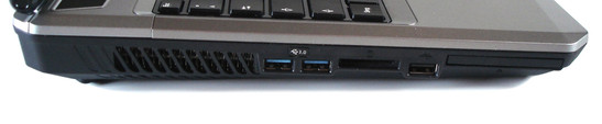 Left Side: 2x USB 3.0, Card Reader, USB 2.0, 54mm ExpressCard