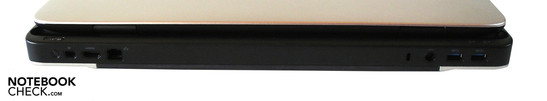 Rear: Antenna, mini display port, HDMI, RJ45 gigabit LAN, Kensington Lock, DC-in, 2 USB 3.0 Rear: Antenna, mini display port, HDMI, RJ45 gigabit LAN, Kensington Lock, DC-in, 2 USB 3.0