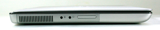 Left side: Audio ports, SD card reader Left side: Audio ports, SD card reader