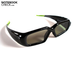 The shutter glasses are recharged using a USB cable. The shutter glasses are recharged using a USB cable.