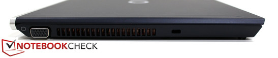 Left: VGA, Kensington Lock Left: VGA, Kensington Lock