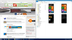 Windows can easily be fixed to certain positions on the screen for multi-tasking.
