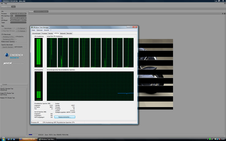 Eight "cores" thanks to hyper-threading