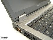 Toshiba has also not forgotten a serial port. Toshiba has also not forgotten a serial port.