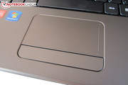 The lowered touchpad supports several gestures. The lowered touchpad supports several gestures.