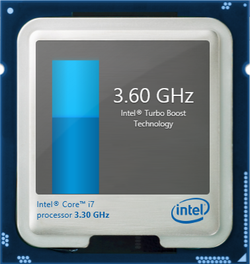 Up to 3.7 GHz Turbo for a single core or 3.6 GHz for all cores