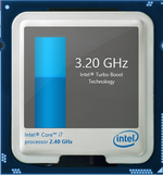 Intel Turbo Boost up to 3.2 GHz and 3.4 GHz for four active cores and one active core, respectively