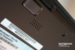 The loudspeakers are hidden behind a cover at the bottom. The loudspeakers are hidden behind a cover at the bottom.