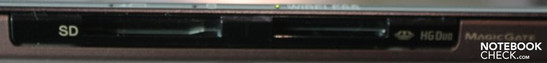 Front: Two card readers Front: Two card readers