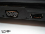 VGA and HDMI on the left side VGA and HDMI on the left side
