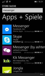 All the popular apps are available.