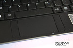 The touchpad has an unusual shape. The touchpad has an unusual shape.