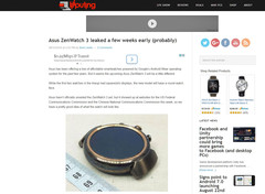 Asus ZenWatch 3 smartwatch leaks online, might launch at IFA 2016