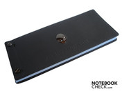 The thick manual has a chic leather binding The thick manual has a chic leather binding