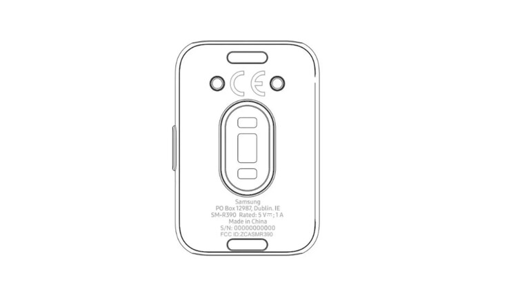 The Galaxy Fit3's outline, according to the FCC. (Source: FCC via SamMobile)