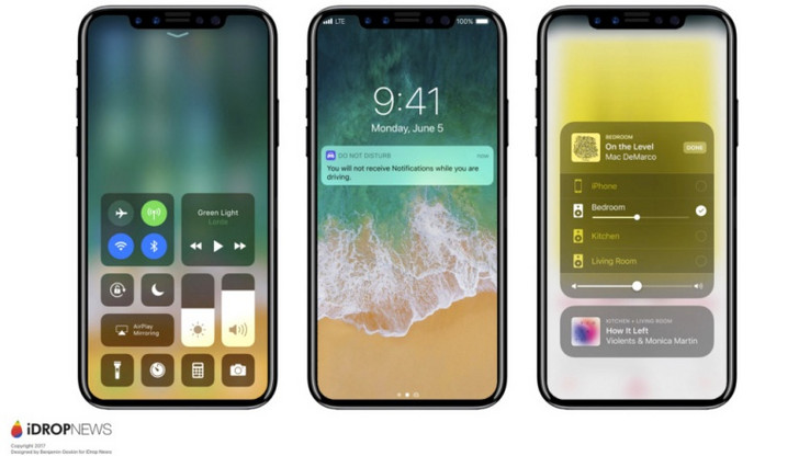 Renders of the iPhone 8 based on the leaked photos. (Source: iDropNews)