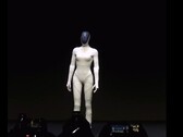 XPeng's Iron humanoid robot walking on stage (Image source: XPeng)
