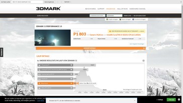 3DMark 11 results pre stress test