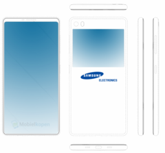 Upcoming Samsung handset with screens on both sides (Source: Mobiel kopien)