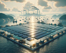 Floating solar park (symbolic image: DALL-E AI)