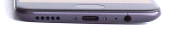 bottom: speaker, USB-C port, microphone, 3.5mm audio jack