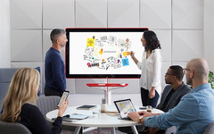 Both Google and Microsoft have a vision for big-screen digital collaboration in the office. (Source: Google)