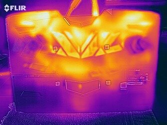 Heat map of the bottom case under load