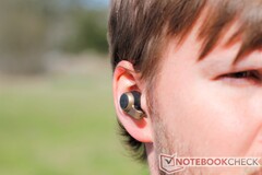 Fairly low profile, but noticeable in the ear.