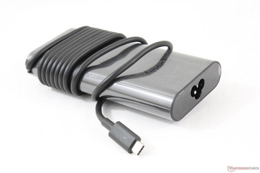 Relatively small (~14.3 x 6.5 x 2.3 cm) adapter can also be used to charge other compatible USB Type-C devices