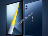 The Poco Pad M1 is rumoured to come in blue and black colourways. (Image source: Ytechb, edited)