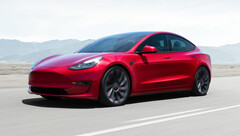 Red Model 3 (image: Tesla)