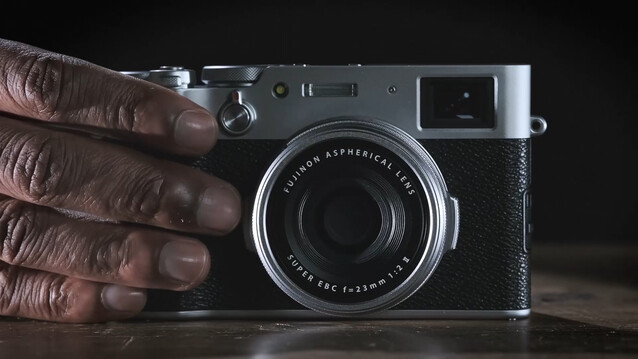 The Fujifilm X100V easily fits into a jacket pocket but doesn't compromise power or usability. (Image source: Fujifilm)