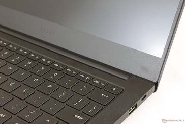 Corner power button similar to many Asus laptops. No fingerprint features are included