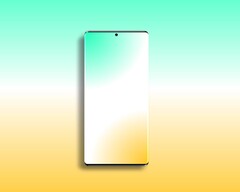 Render of an unnamed smartphone with an apparent Infinity-O display. (Image source: Twitter/Ice universe)