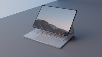 Concept renders of the Surface Book 4 based on details published by Windows Central. (Image source: DB)