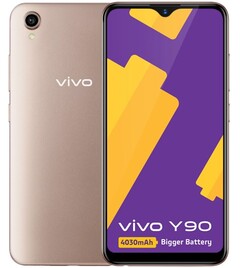 Vivo Y90 smartphone with MediaTek Helio A22 (Source: Indiashopps)