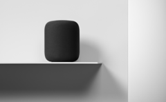 Apple&#039;s third-rated HomePod speaker (presumably not on a wooden shelf). (Source: Apple)