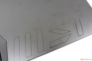 Glossy MSI logo outline on the outer lid