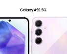 The Galaxy A55 is rumoured to arrive in Awesome Iceblue, Lilac and Navy colourways. (Image source: Android Headlines)