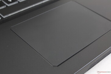 The Precision clickpad (10.6 x 7.5 cm) is stickier when compared to the the clickpad on the Microsoft Surface Laptop. The integrated mouse keys are shallow in travel and feedback could have been stronger