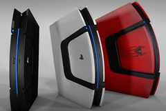 A PS5 concept design that favors a curvier approach. (Image source: VR4Player)