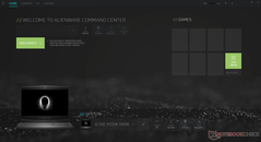 Alienware Command Center home screen