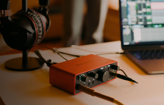 The Scarlett Solo with its 2 inputs – 1 mic, 1 instrument – is popular with amateur musicians and songwriters (Image Source: Focusrite)