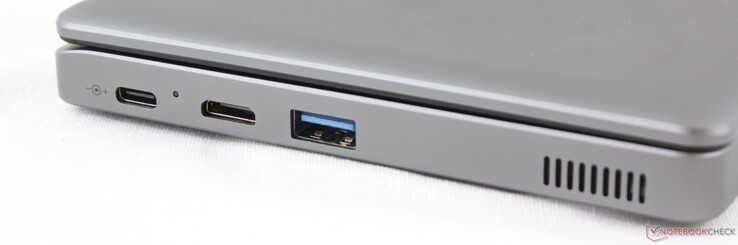 Left: USB Type-C w/ Power Delivery, Mini-HDMI, USB 3.0
