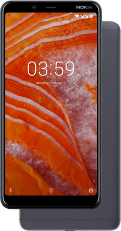 The Nokia 3.1 Plus in &quot;Baltic&quot; gray. (Source: Nokia)